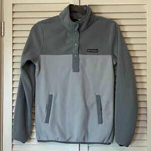 Columbia Foster Creek t-snap pullover jacket fleece women XS grey